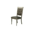 thumbnail image 2 of Luxury Silver Accent Tufted Dining Chairs Set of 2, Upholstered Side Chairs in Gray with Solid Wood Frame, 2 of 6