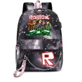 thumbnail image 5 of Roblox-mochila con estampado de dibujos animados para hombre y mujer, morral con estampado de Anime para ordenador portátil, tendencia de moda, ideal para regalo de Navidad, 5 of 5