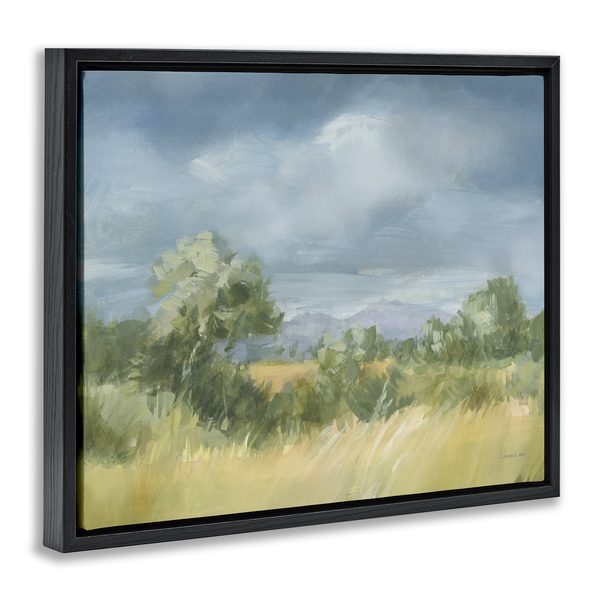 Stupell Industries Whispering Winds Countryside Black Framed Floater Canvas Wall Art, design by Danhui Nai