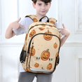 thumbnail image 6 of FORMRS Unisex School Backpack 17" Student Travel Bag with Laptop Compartment, Halloween Pumpkins Pattern, 6 of 7