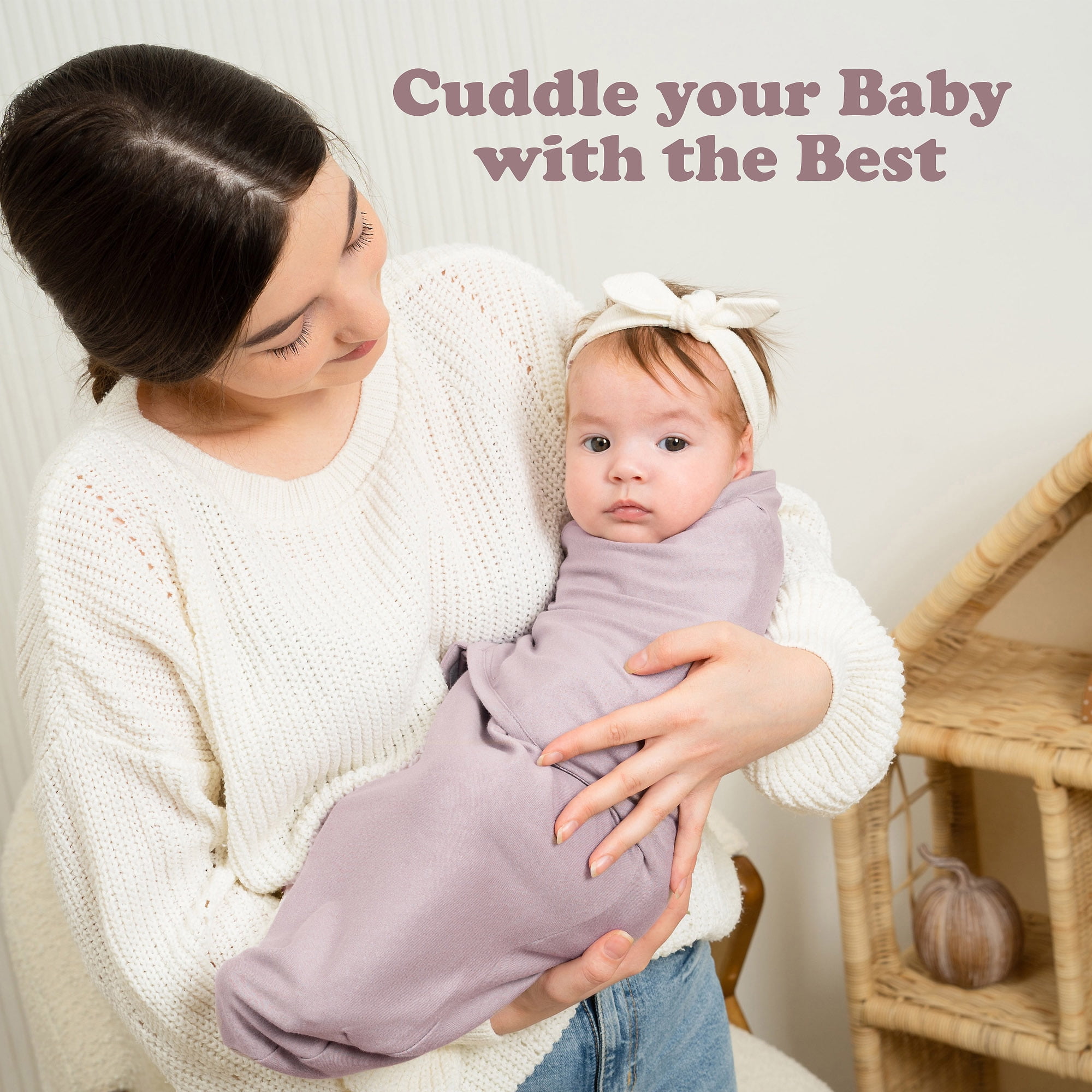 Bublo Baby Swaddles for Newborns - 3 Pack Organic Baby Swaddles for 0-3 Months - Baby Swaddle Sleep Sack - Infant Sleeping Swaddle sack – Adjustable Swaddle Blanket Wrap Girl