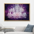 thumbnail image 2 of wall26 Framed Canvas Print Wall Art Purple Glitter White Crystal Chandelier Decorative Lights Digital Art Realism Contemporary Chic Relax/Calm for Living Room, Bedroom, Office - 24"x36" Nat, 2 of 5