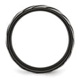 thumbnail image 3 of Auriga Fine Jewelry Titanium Brushed and Polished Black IP-plated 6mm Grooved Men's Band Size 8.5, 3 of 5