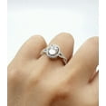 thumbnail image 3 of Halo Oval Infinity Shank Ring CZ 925 Sterling Silver Size 5, 3 of 5