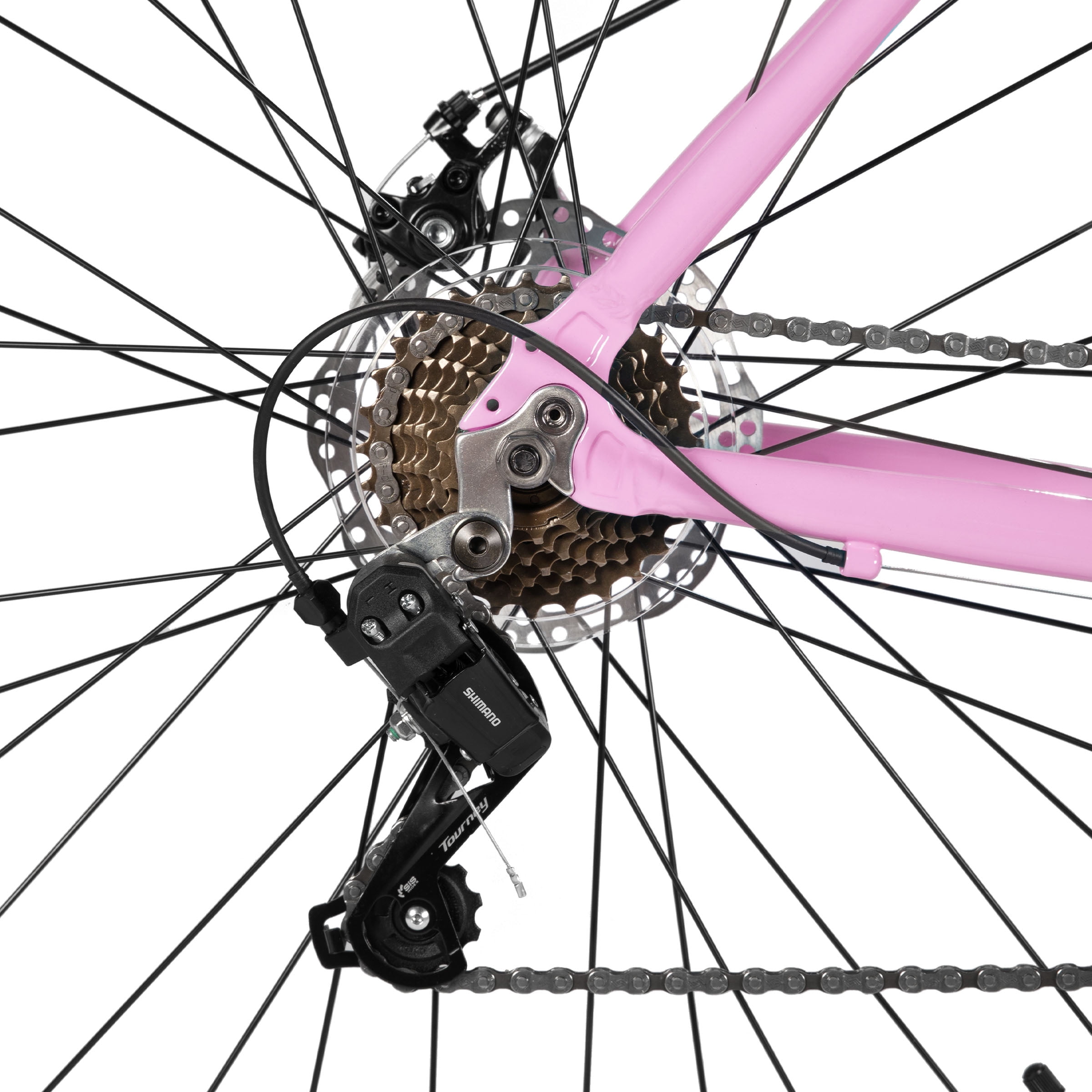 HILAND Unisex Commuter Road Bike 7-Speed Shimano, Mechanical Disc