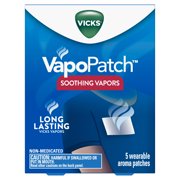 (4 pack) (4 pack) Vicks VapoPatch with Long Lasting Soothing Vicks Vapors for Adults & Children Ages 6+, 5 Count