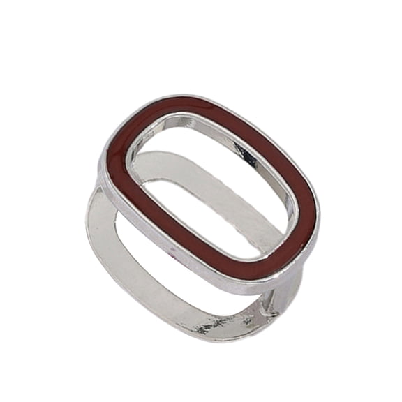 HUANLEDASH Scarf Buckle Double Layers Clothing Matching Easy to Match Oblong Shape Luxury Fix Shawl Anti-crack Smooth Edge Dating Scarf Ring Scarf Accessory