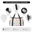 thumbnail image 4 of Fotbe Easter Egg3 Bolsa de Viaje con Estampado, Bolsa de Fin de Semana para Mujer con Compartimento para Zapatos, Bolsa de Gimnasio con Bolsillo Húmedo, 4 of 7