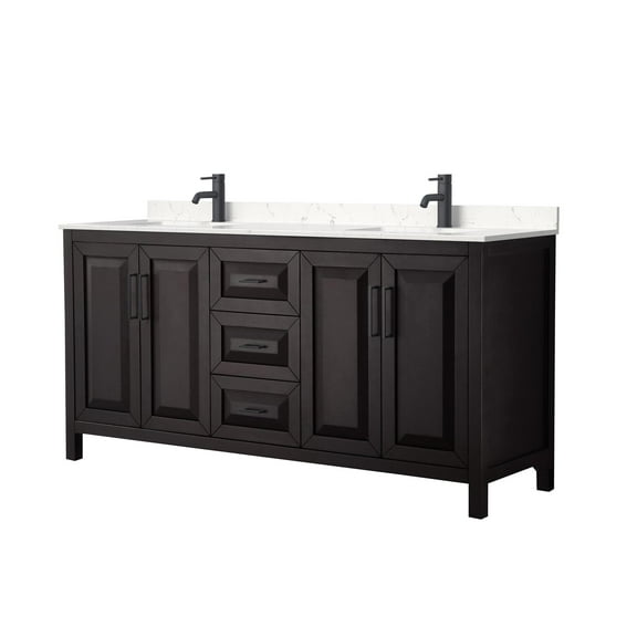 Wyndham Collection Wcv252572d-Vca-Mxx Daria 72" Free Standing Double Basin Vanity Set -