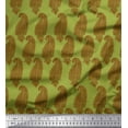 thumbnail image 1 of Soimoi Green Velvet Fabric Brown Paisley Fabric Prints By Yard 58 Inch Wide, 1 of 1