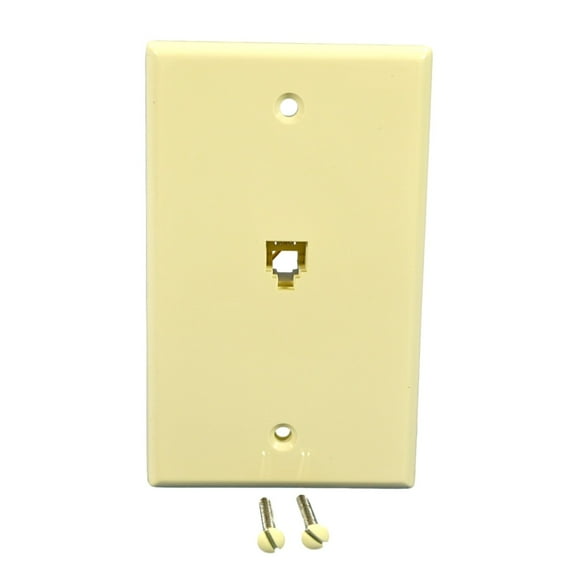 Leviton 40249-A Almond Telephone Jack Wall Plate