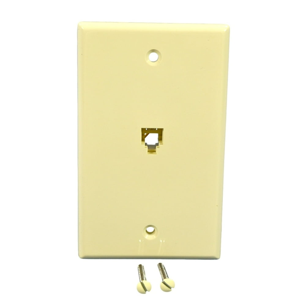 Leviton 40249A Almond Telephone Jack Wall Plate