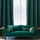 thumbnail image 5 of Cortinas MIULEE de terciopelo verde oscuro, 132 x 183 cm, 2 paneles, 5 of 8