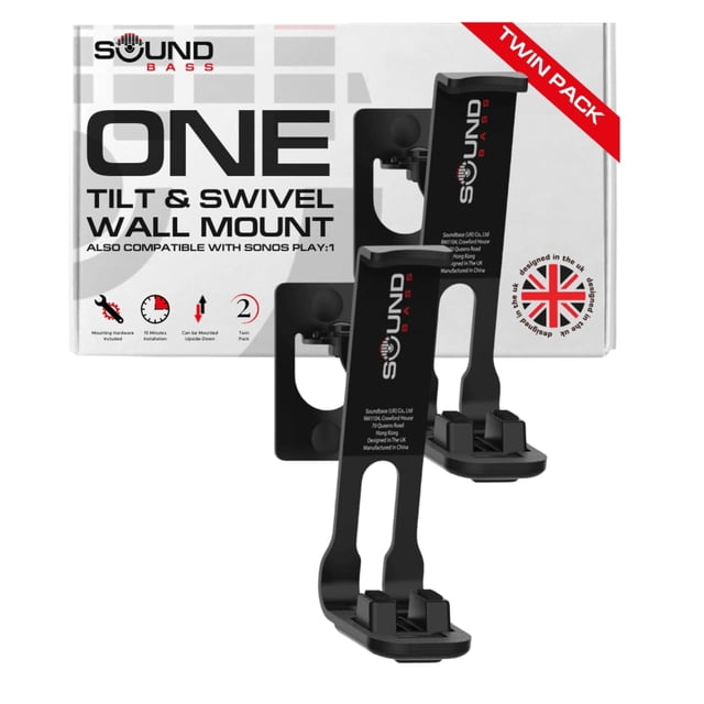 Soporte de pared Sound Bass para Sonos ONE, ONE Gen 2, ONE SL y Play 1