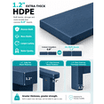 thumbnail image 3 of 7-Piece All-Weather HDPE Patio Dining Set for 6 with Umbrella Hole  (Blue), 3 of 19