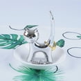 thumbnail image 4 of Jewelry Organizer, Ring Holder Dish, Cat Ring Holder for Birthday Valentines Mothers Day, Silver Long Tail Cat, 4 of 7