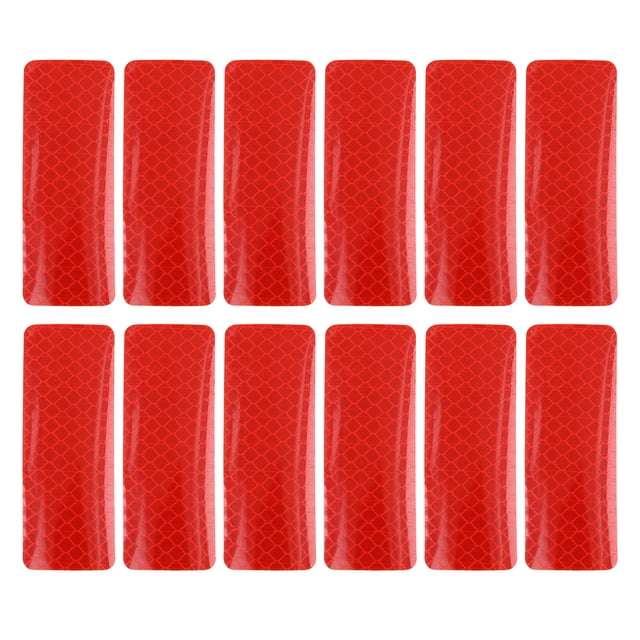 Cinta De Advertencia De Etiqueta Engomada Reflectante Reflector De Para-Golpes Trasero 3x8cm 12Pcs