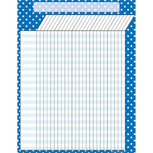Teacher Created Resources TCR7621-6 Blue Polka Dots Incentive Chart - 6 Unité