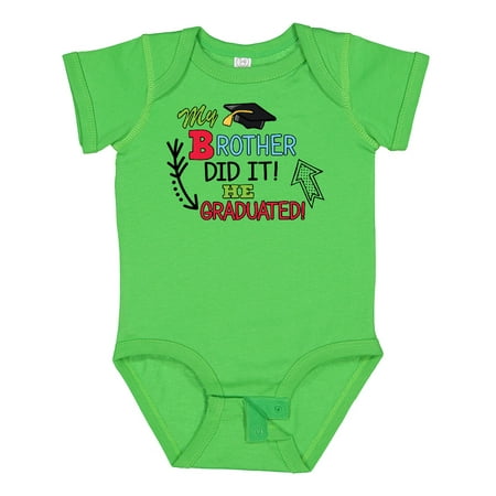 

Inktastic My Brother Graduated with Cap and Arrows Gift Baby Boy Bodysuit