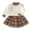 Beige-zPd, variant on Mnyotv Back to School Outfits for Girls Fall Clothes Long Sleeve Sweater and Mini Plaid Skirts Size 5-6Years