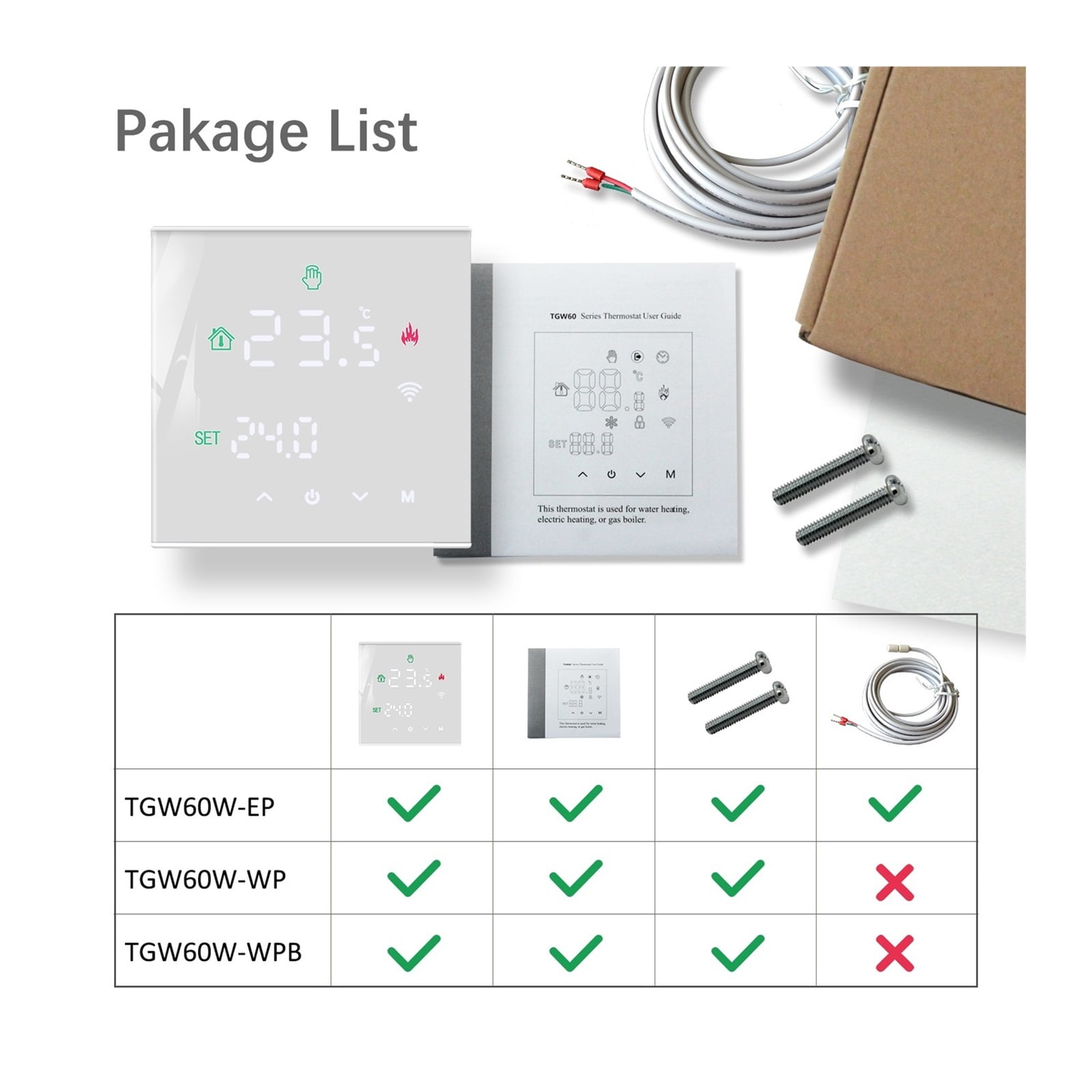 Tuya Smart Home Thermoregulator, Warm Floor Thermostat For Electric Heating Temperature Controller Gas Boiler ,Temperature calibrating