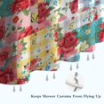 thumbnail image 6 of Pioneer Flower Floral Print Pattern Shower Curtain 72"x72" ,Bathroom Decorative Shower Curtains Set with 12 Hooks,Modern Waterproof Washable Shower Curtain, 6 of 6