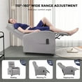 thumbnail image 4 of Recliner Chair, Modern Fabric Single Sofa Chair with Padded Seat and Massage Backrest for Home Theater Living Room, Gray, 4 of 9
