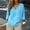 Sky Blue, variant on Womens 3/4 Sleeve Summer Tops Work Clothes Business Casual Outfits Cotton Boho Tops Work Tees Peasant Tops for Women Office Work Tops Cotton Linen Lightweight Tops Brown L