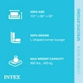 thumbnail image 2 of Sofá esquinero inflable Intex: Sofá en forma de L – Uso en interiores – Válvula 2 en 1 – Capacidad de 880 lb – 101” x 80” x 30”, Gris, 2 of 5