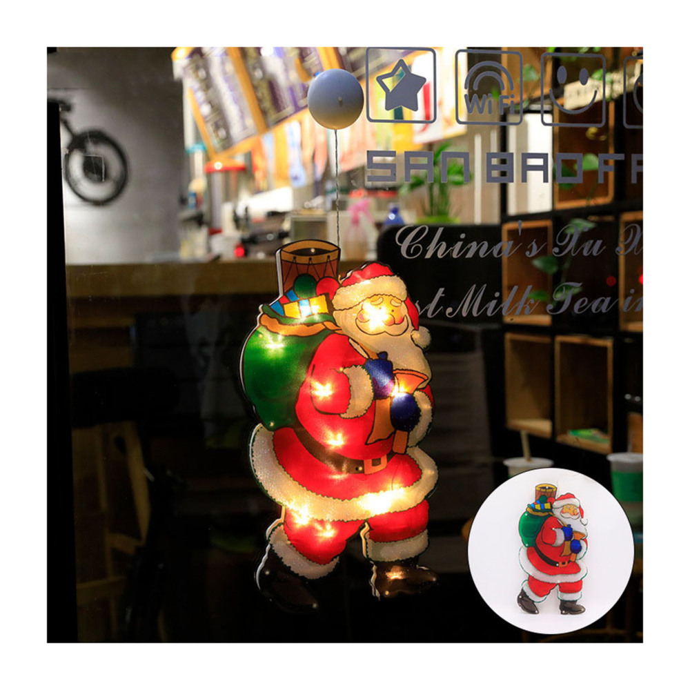 LED Christmas Lights Indoor Window Decorations with Suction Cup for