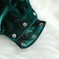 thumbnail image 6 of Baby Boy Baby Girl Clothes Velvet Solid Color Long Sleeve Romper Bodysuit For Christmas Party Wedding Holiday Boy 6 Month Clothes Boys 2t Gender Neutral Bodysuit Button Green 6-9 Months, 6 of 8