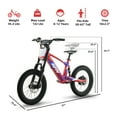 thumbnail image 5 of RFN EVO18 Electric Dirt Bike & Jump Bike, 36V Lightweight Aluminum Frame, 3-Speed Modes, Dual Hydraulic Disc Brakes, 18.6 MPH Max Speed, 9.3-Mile Range, 5 of 7