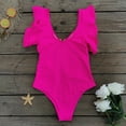 thumbnail image 5 of Sngxgn Swimsuit Women Criss Cross Back Print Bathing Suits Modest Swimwear(Hot Pink,XL), 5 of 8