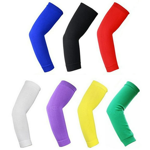 SPRING PARK 1 Pc UV Sun Arm Sleeves Elastic Nylon Sports Compression Athletic Sleeves for Basketball Running Cycling Golf