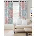 thumbnail image 3 of Blackout Curtains for Bedroom, Red Blue Coral Coastal Room Darkening Window Drapes for Living Room, Summer Beach Seaside Nautical Thermal Insulated Grommet Curtains, 52x63 inch, 2 Panels, 3 of 9