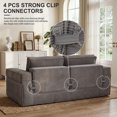 thumbnail image 6 of Holaki 5 in 1 Modular Sectional Sofa with Movable Ottoman, L-Shaped Convertible Boneless Couch for Living Room, Corduroy Deep Seat Sofa, Gray, 6 of 9