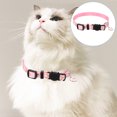 thumbnail image 3 of Shisuyan Cat Collar Moons and Stars Pattern Microfiber Pink 1Set 13X0.4X0.1In, 3 of 8