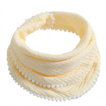 

QISIWOLE Baby Gauze Saliva Towel Baby Muslim Square Double Bib Baby Eating Pocket Deals !