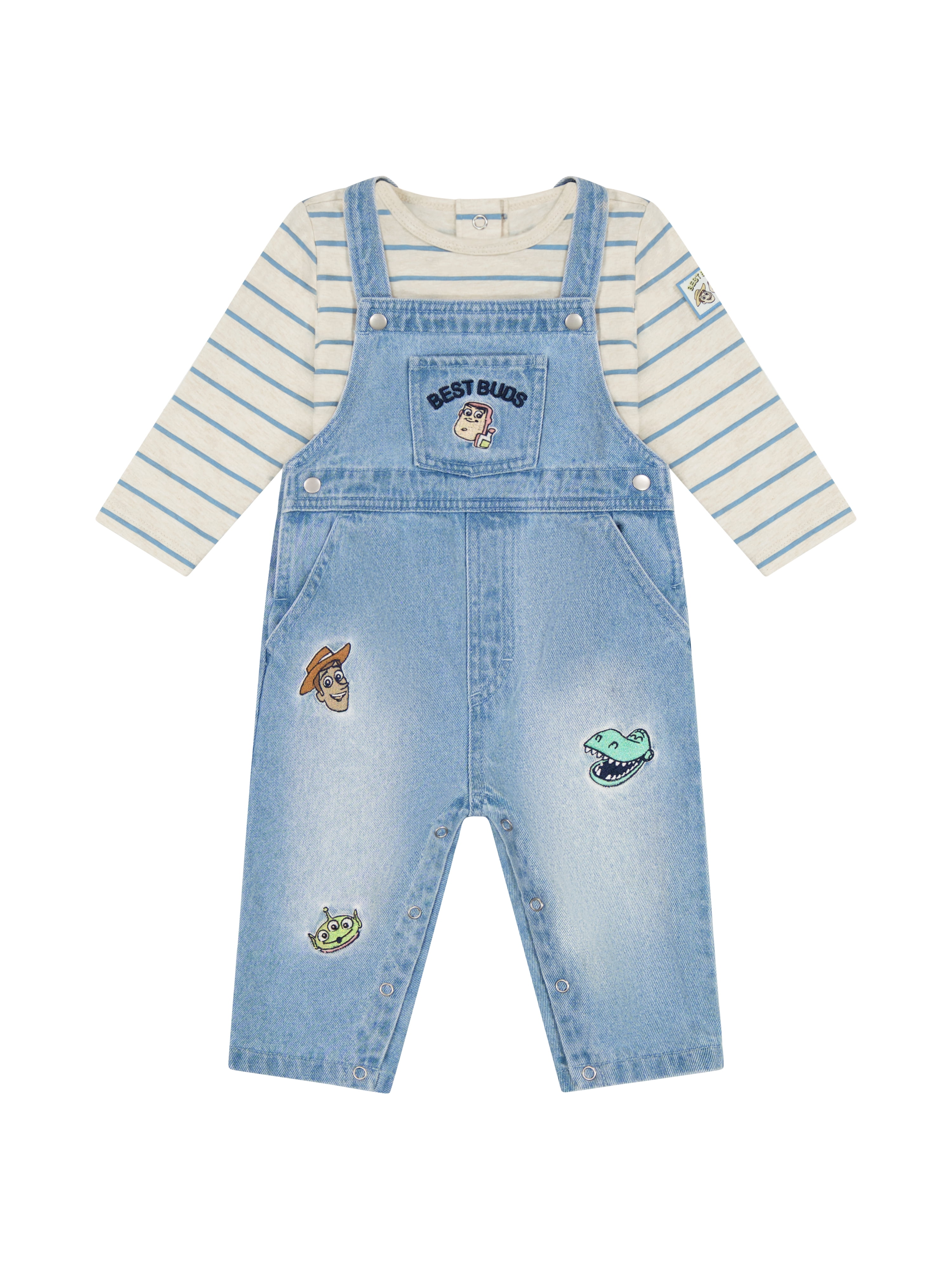 Toy Story Baby Boy 2 Piece Overall Set, Sizes 0-24 Months