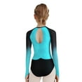 thumbnail image 5 of Hansber Teen Girls Figure Skating Jumpsuit One Piece Dance Leotard Rhythmic Dancing Outfit Gymnastics Unitard Light Blue 6, 5 of 6