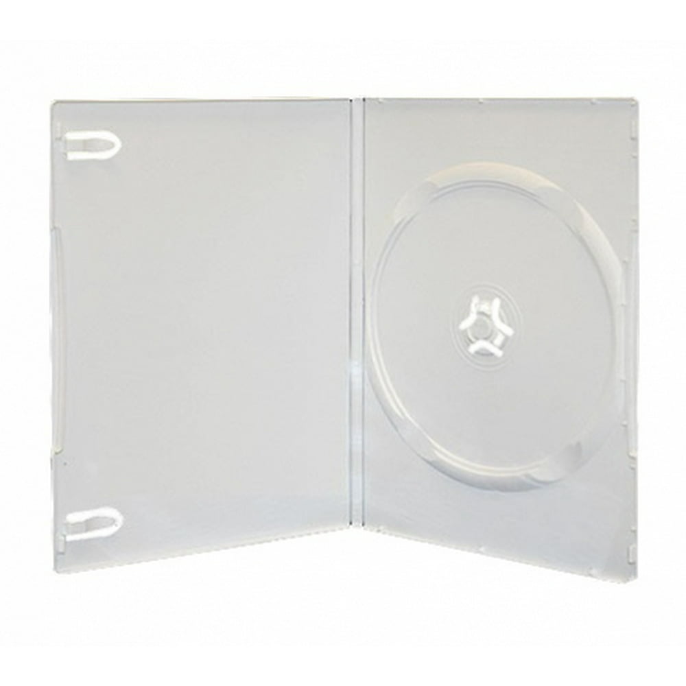 CheckOutStore 10 SLIM Solid White Color Single DVD Cases 7MM - Walmart