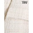 thumbnail image 4 of TRAF-Chaqueta de Tweed con doble botonadura para mujer, abrigo Vintage de manga larga con bolsillos y solapa, prendas de vestir exteriores elegantes, 4 of 5