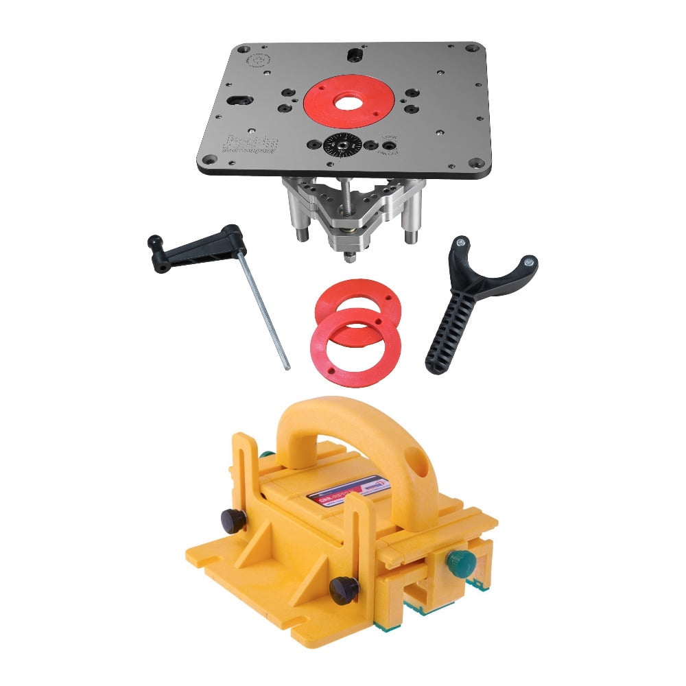 JessEm 02310 Rout-R-Lift Router Lift with Microjig GRR-Ripper 3D Pushblock -