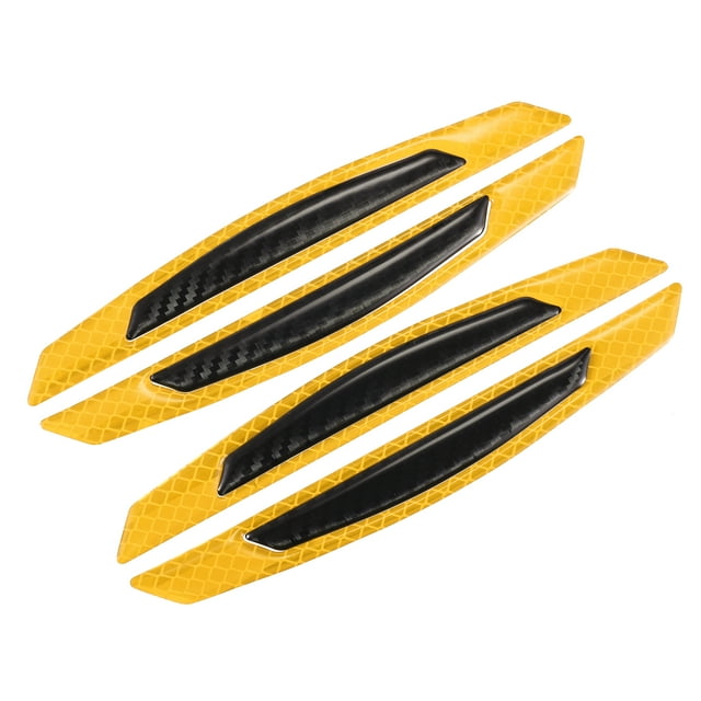 4uds 3D Reflectante Raya Pegatinas Alta Intensidad Amarillo