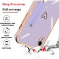 thumbnail image 2 of Compatible with iPhone XR Case Thin for Women Girls,Soft TPU Plating Bumper Wristband Holder Bling Phone Case Slim Anti-Scratch Shockproof Love Heart Cute Case Cover(Elegant Purple), 2 of 14