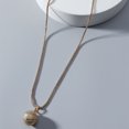 thumbnail image 4 of Hyasfey Men Necklace Geometric Round Hollow Ball Memorial Electroplating Dress Up Stainless Steel Male Basketball Pendant Necklace Sports Jewelry, 4 of 8
