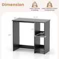 thumbnail image 3 of Costway 31.5" Small Computer Desk Home Office Study Writing Desk with 2 Compartments Black, 3 of 10
