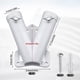 thumbnail image 2 of Double FlagPole Bracket Holder, V Shape Aluminum Alloy Flagpole Wall Mount Bracket Windproof Flag Br, 2 of 5