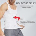 thumbnail image 3 of Men's Body Shaper Slimming Tummy Vest Thermal Compression Shirts Sleeveless Tank Top Bean, 3 of 5