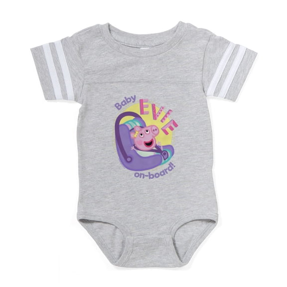 CafePress - Peppa Pig: Baby On Board! - Cute Infant Baby Football Bodysuit